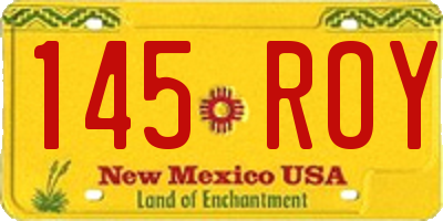 NM license plate 145ROY