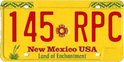 NM license plate 145RPC