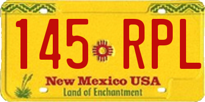 NM license plate 145RPL