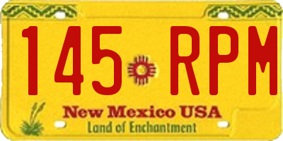 NM license plate 145RPM