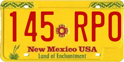 NM license plate 145RPO