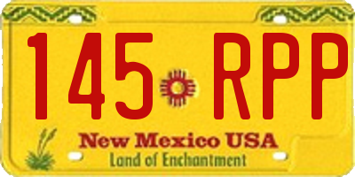 NM license plate 145RPP