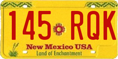 NM license plate 145RQK
