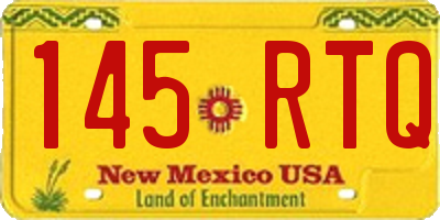 NM license plate 145RTQ