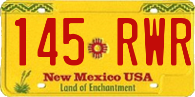 NM license plate 145RWR