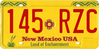 NM license plate 145RZC
