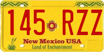 NM license plate 145RZZ