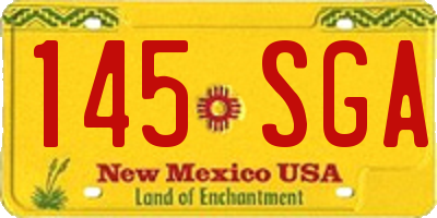 NM license plate 145SGA