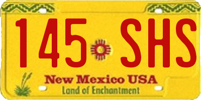 NM license plate 145SHS