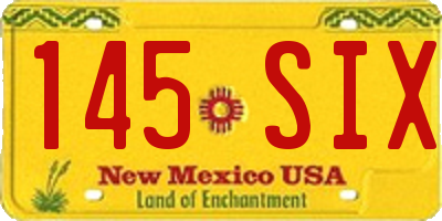 NM license plate 145SIX