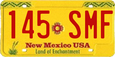 NM license plate 145SMF