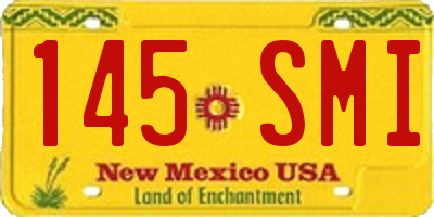 NM license plate 145SMI