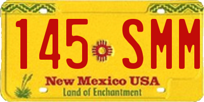 NM license plate 145SMM