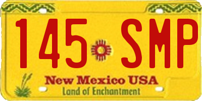 NM license plate 145SMP