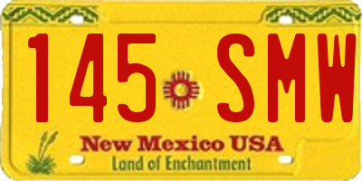NM license plate 145SMW