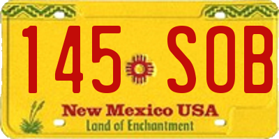 NM license plate 145SOB