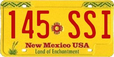 NM license plate 145SSI
