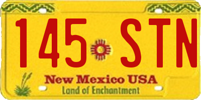 NM license plate 145STN
