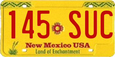 NM license plate 145SUC