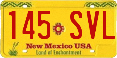 NM license plate 145SVL