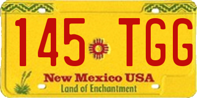 NM license plate 145TGG