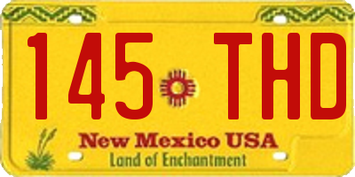 NM license plate 145THD