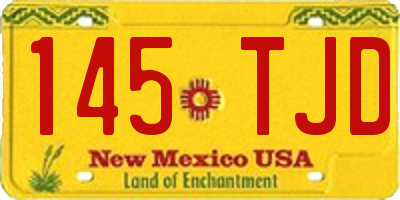 NM license plate 145TJD