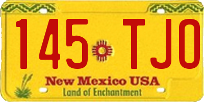 NM license plate 145TJO