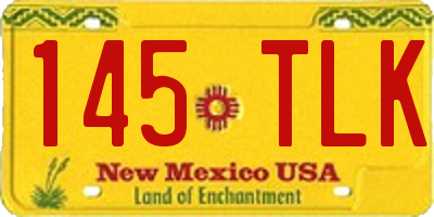 NM license plate 145TLK