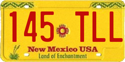 NM license plate 145TLL