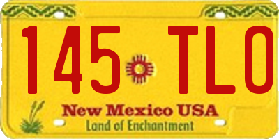 NM license plate 145TLO