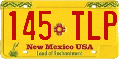 NM license plate 145TLP
