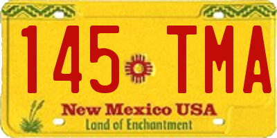 NM license plate 145TMA