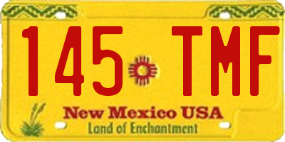 NM license plate 145TMF