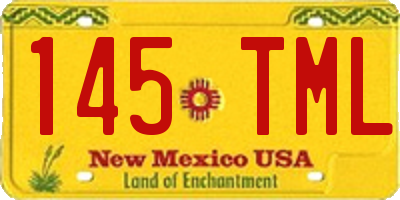 NM license plate 145TML