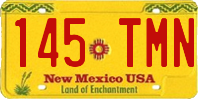 NM license plate 145TMN
