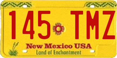 NM license plate 145TMZ