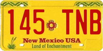 NM license plate 145TNB