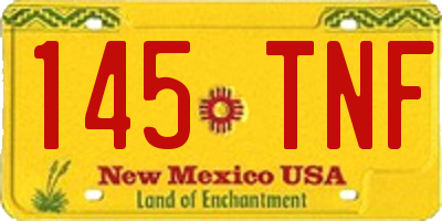 NM license plate 145TNF