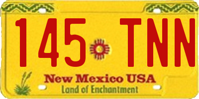 NM license plate 145TNN