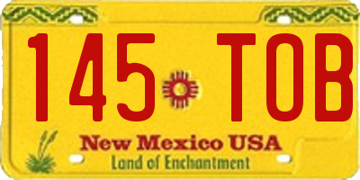 NM license plate 145TOB