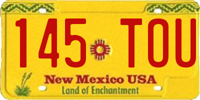 NM license plate 145TOU