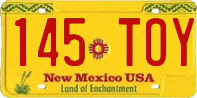NM license plate 145TOY