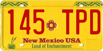NM license plate 145TPD