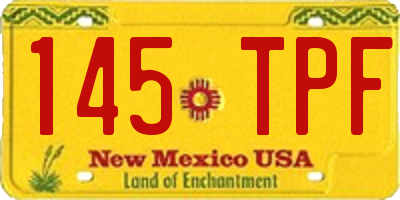 NM license plate 145TPF