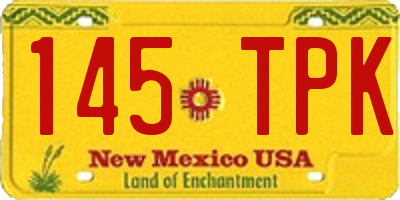 NM license plate 145TPK