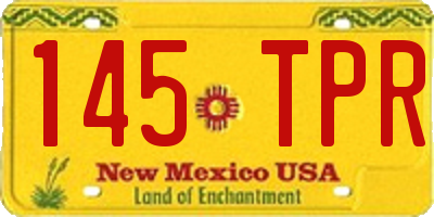 NM license plate 145TPR