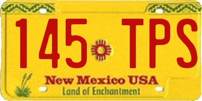 NM license plate 145TPS