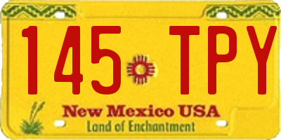NM license plate 145TPY