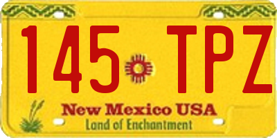 NM license plate 145TPZ